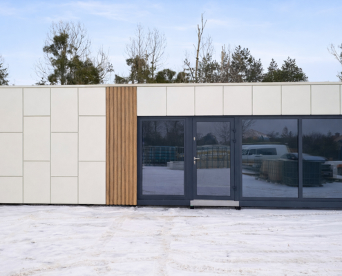 Pawilon z płyty warstwowej